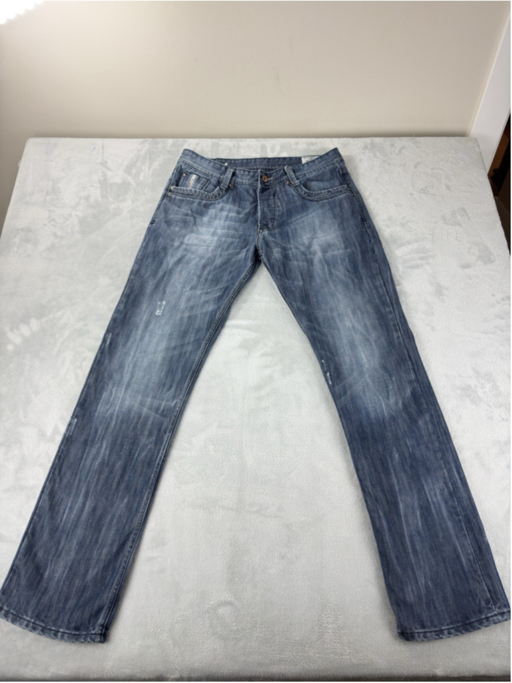 Diesel Jeans Mens 36x32 Blue Safado Regular Straight Button Fly Made Italy 008KR
